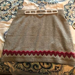 Skhoop wool lined nordic print skirt
